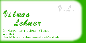 vilmos lehner business card